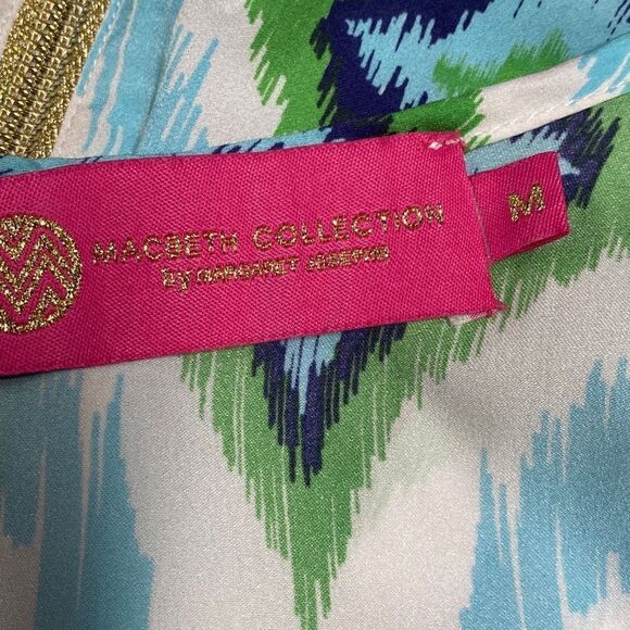 Macbeth Collection by Margaret Josephs Teal Blue & Green Tank Top Size Medium - Picture 4 of 6